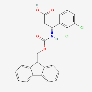 Chemical structure of Fmoc-(S)-3-amino-3-(2,3-dichlorophenyl)propionic acid