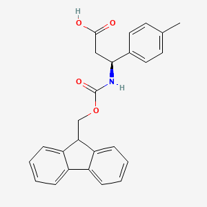 Chemical structure of Fmoc-(S)-3-amino-3-(4-methylphenyl)propionic acid