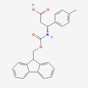 Chemical structure of Fmoc-(R)-3-amino-3-(4-methylphenyl)propionic acid