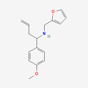 Chemical structure of Furan-2-ylmethyl-[1-(4-methoxy-phenyl)-but-3-enyl]-amine