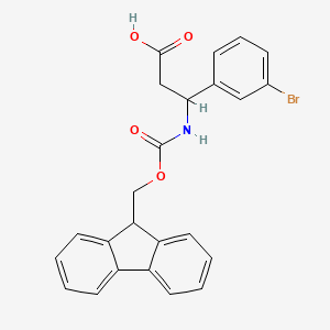 Chemical structure of Fmoc-3-amino-3-(3-bromophenyl)-propionic acid