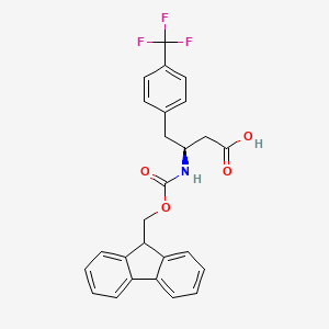 Chemical structure of Fmoc-4-trifluoromethyl-L-beta-homophenylalanine