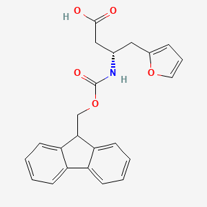Chemical structure of Fmoc-(2-furyl)-L-beta-homoalanine