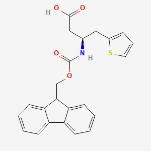 Chemical structure of Fmoc-(2-thienyl)-L-beta-homoalanine
