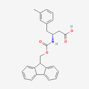 Chemical structure of Fmoc-3-methyl-D-beta-homophenylalanine