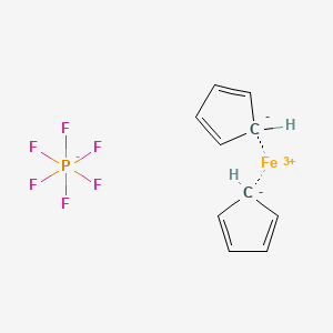 Chemical structure of Ferrocenium hexafluorophosphate