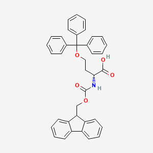 Chemical structure of Fmoc-D-Hse(Trt)-OH