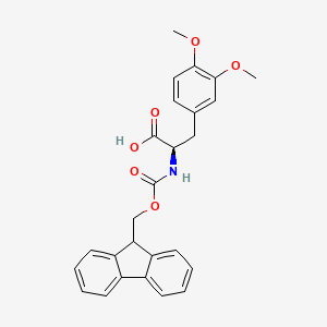 Chemical structure of Fmoc-3,4-dimethoxy-D-phenylalanine