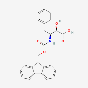 Chemical structure of Fmoc-(2S,3S)-3-amino-2-hydroxy-4-phenylbutyric acid
