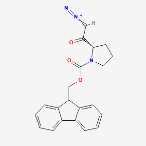 Chemical structure of Fmoc-L-Pro-CHN2