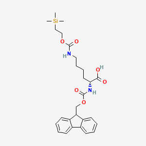 Chemical structure of Fmoc-D-Lys(Teoc)-OH