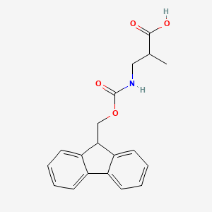 Chemical structure of Fmoc-DL-beta-aminoisobutyric acid