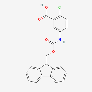 Chemical structure of Fmoc-5-amino-2-chlorobenzoic acid