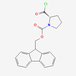 Chemical structure of Fmoc-L-prolyl chloride