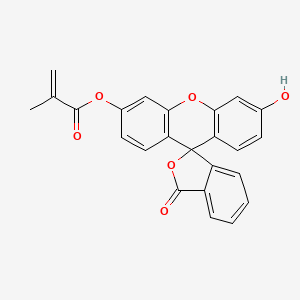 Chemical structure of Fluorescein O-methacrylate