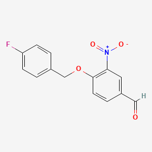 Chemical structure of 4-(4-Fluorobenzyloxy)-3-nitrobenzaldehyde