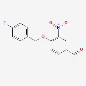 Chemical structure of 4′-(4-Fluorobenzyloxy)-3′-nitroacetophenone