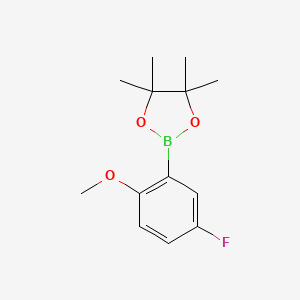 Chemical structure of 5-Fluoro-2-methoxyphenylboronic acid pinacol ester