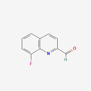 Chemical structure of 8-Fluoroquinoline-2-carbaldehyde