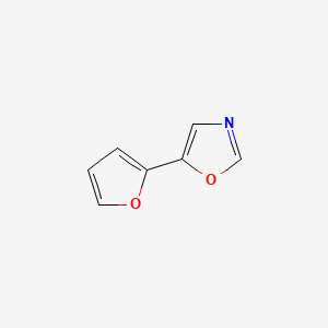 Chemical structure of 5-Fur-2-yl-1,3-oxazole