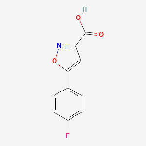 Chemical structure of 5-(4-Fluoro-phenyl)-isoxazole-3-carboxylic acid
