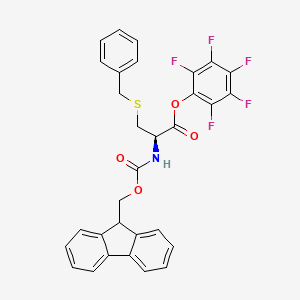 Chemical structure of Fmoc-Cys(Bzl)-OPfp
