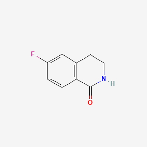 Chemical structure of 6-Fluoro-3,4-dihydroisoquinolin-1(2H)-one