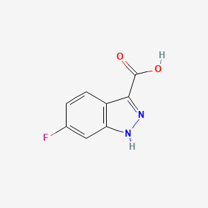 Chemical structure of 6-Fluoro-1H-indazole-3-carboxylic acid