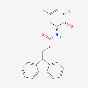 Chemical structure of Fmoc-4,5-dehydro-D-Leucine