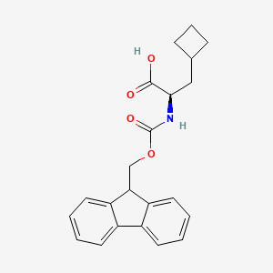 Chemical structure of Fmoc-D-Ala(beta-cyclobutyl)-OH