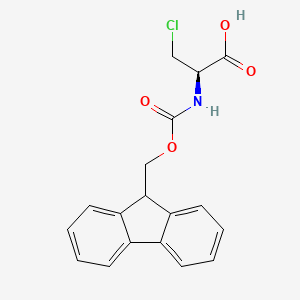 Chemical structure of Fmoc-beta-chloro-L-alanine