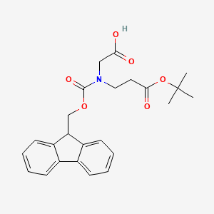 Chemical structure of Fmoc-N-(tert-butyloxycarbonylethyl)glycine