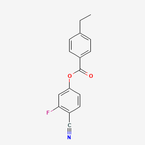 Chemical structure of 3-Fluoro-4-cyanophenyl 4-ethylbenzoate