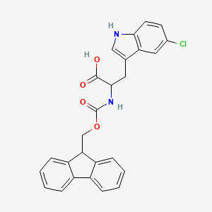Chemical structure of Fmoc-5-chloro-DL-tryptophan