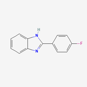 Chemical structure of 2-(4-fluorophenyl)-1H-benzimidazole