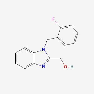 Chemical structure of [1-(2-fluorobenzyl)-1H-benzimidazol-2-yl]methanol