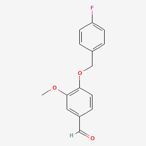 Chemical structure of 4-(4-Fluoro-benzyloxy)-3-methoxy-benzaldehyde