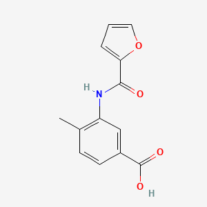Chemical structure of 3-[(Furan-2-carbonyl)-amino]-4-methyl-benzoic acid