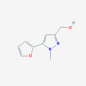 Chemical structure of [5-(Fur-2-yl)-1-methyl-1H-pyrazol-3-yl]methanol