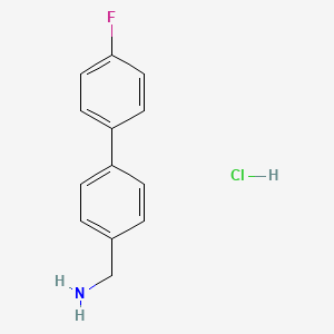 Chemical structure of [4-(4-Fluorophenyl)phenyl]methylamine hydrochloride