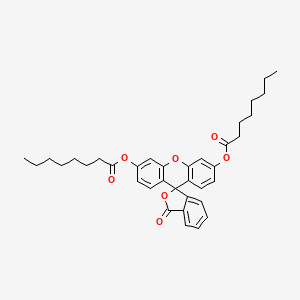 Chemical structure of Fluorescein dicaprylate