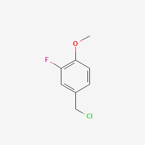 Chemical structure of 3-Fluoro-4-methoxybenzyl Chloride