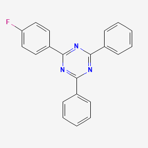 Chemical structure of 2-(4-Fluorophenyl)-4,6-diphenyl-1,3,5-triazine