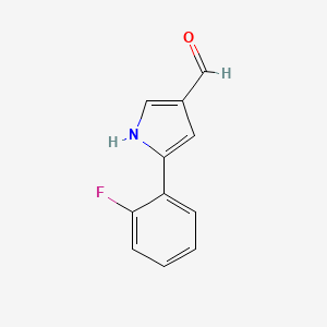 Chemical structure of 5-(2-Fluorophenyl)pyrrole-3-carboxaldehyde