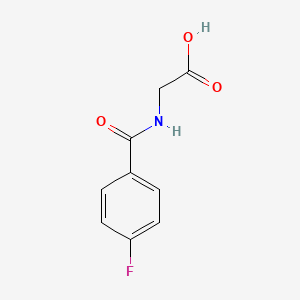 Chemical structure of 4-Fluorohippuric Acid