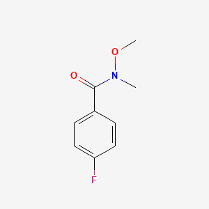Chemical structure of 4-Fluoro-N-methoxy-N-methylbenzamide