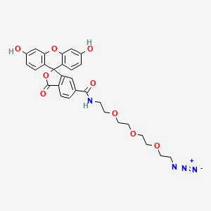Chemical structure of 6-FAM-PEG3-Azide