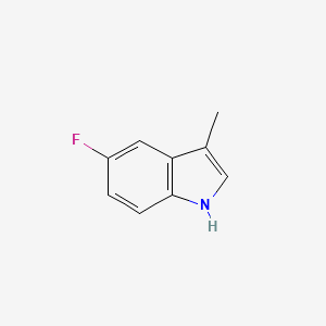 Chemical structure of 5-Fluoro-3-methylindole