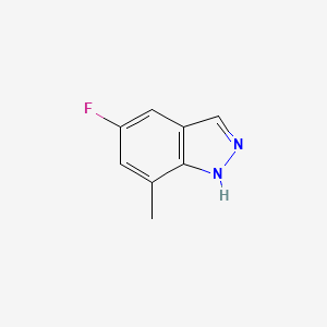 Chemical structure of 5-Fluoro-7-methyl-1H-indazole