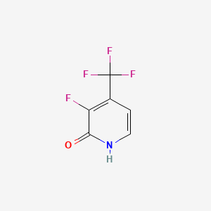 Chemical structure of 3-Fluoro-4-(trifluoromethyl)pyridin-2(1H)-one